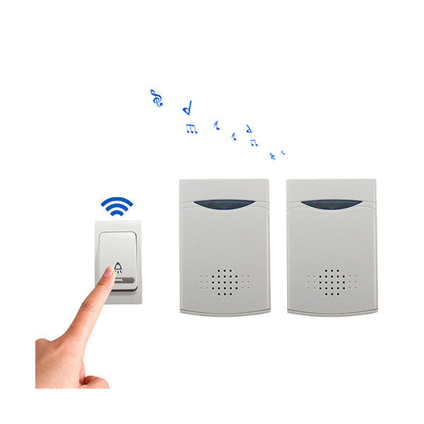 Aiteng Building Materials White / Brand New Aiteng Digital Wireless Doorbell with 2 Receivers - V006B2