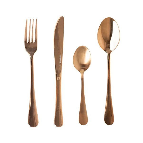 Bergner Kitchen & Dining Bronze / Brand New Bergner, Set 16 Pcs Cutlery - BG-45182-CP