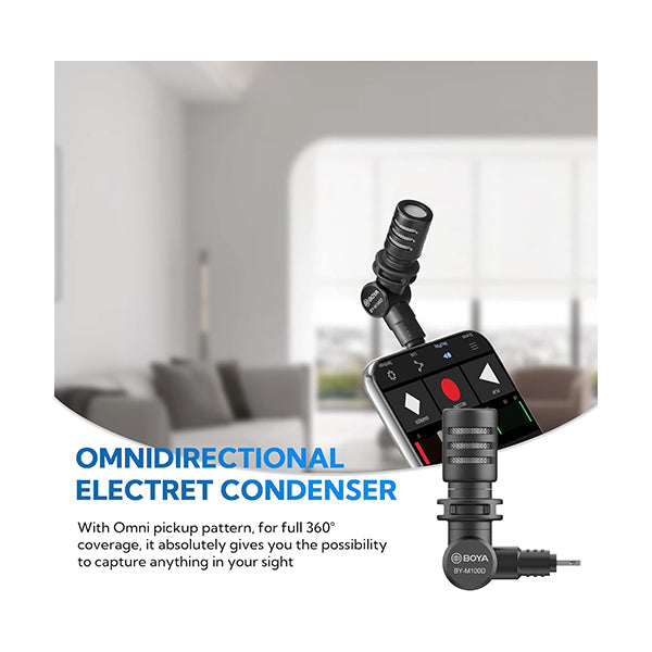 Boya BY-M100D External Microphone for iPhone iPad iOS Price in