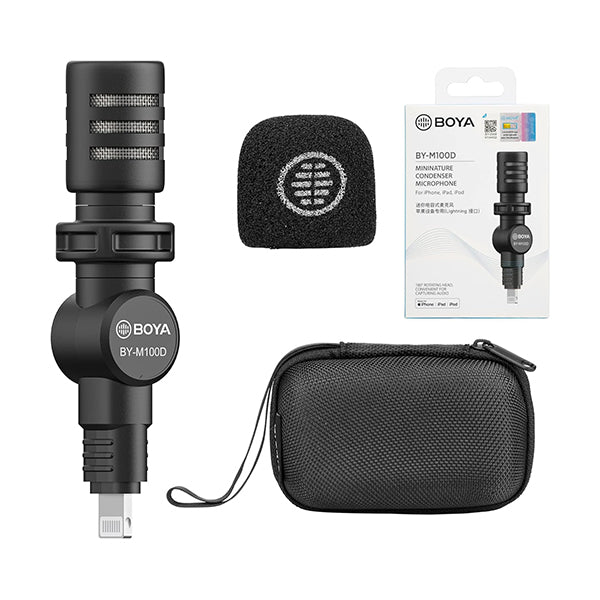 BOYA BY-M100D Micrófono de Condensador Ultracompacto con Conector