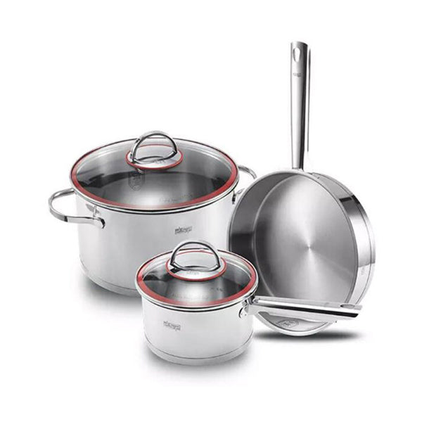 DSP Kitchen & Dining Silver / Brand New 5Pcs DSP Stainless Steel Cookware Set CS003-S01
