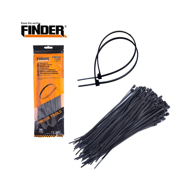 Finder Electronics Accessories Black / Brand New Finder, High Quality 2.5*100mm Plastic Cable Ties - 194304