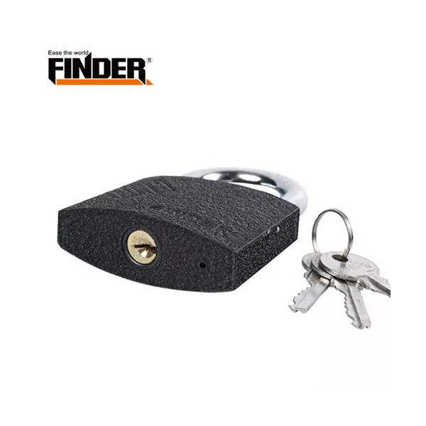 Finder Locks & Keys Black / Brand New Finder, Iron Padlock, 50Mm - 199007