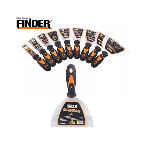 Finder Tools Black Orange / Brand New Finder, 10Cm Putty Knife - 195006