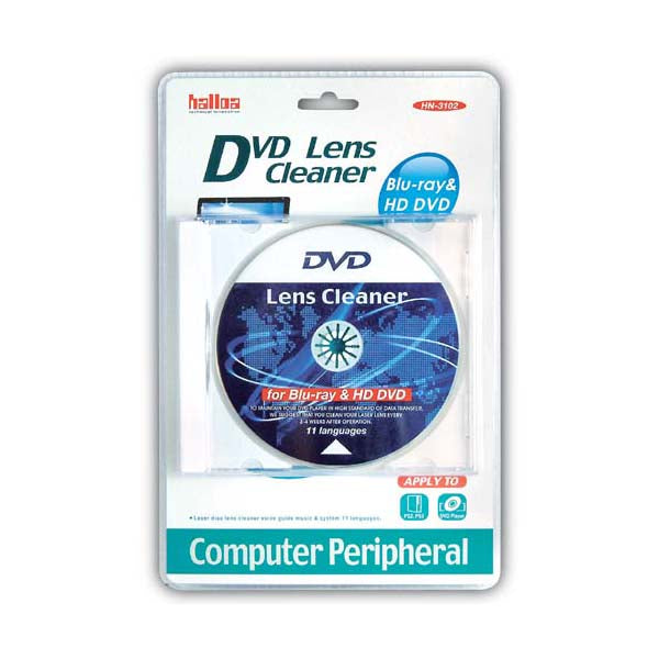 Halloa Electronics Accessories White / Brand New Halloa Blu-Ray / HD DVD Lens Cleaner - HN3102