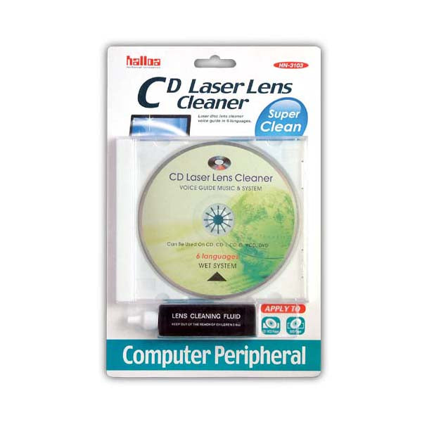 Halloa Electronics Accessories White / Brand New Halloa CD / DVD Laser Lens Cleaner Wet - HN3103