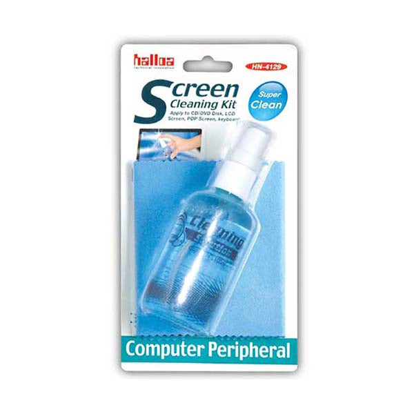 Halloa Electronics Accessories White / Brand New Halloa Computer Cleaning Kit with Brush and Cleaning Solution - HN4129