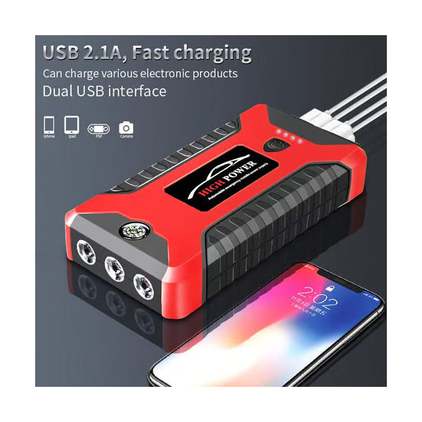 KEPEAK 99800mAh Car Jump Starter With Air Compressor – 1600A Peak, 12V Portable Battery Booster