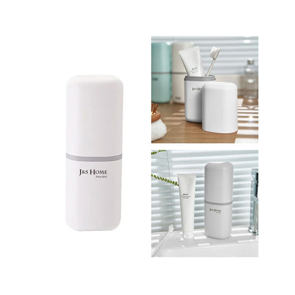 J&S Home Bathroom Accessories White / Brand New J&S Home, Portable Toothbrush & Toothpaste Holder, JS185171 - 98809
