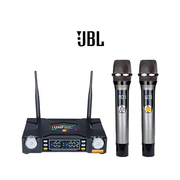 Mobileleb Audio JBL VM-877 High Quality UHF Twin Wireless Microphone System Frequency 200- 690MHz, Copy Grade AAA