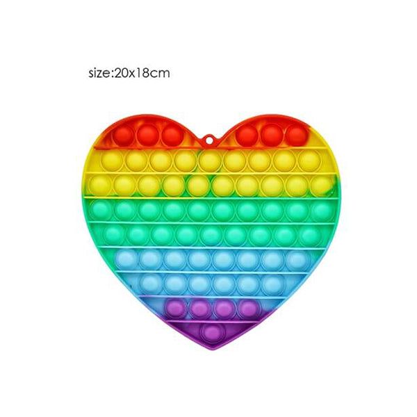 Mobileleb Baby Toys & Activity Equipment Brand New Heart Pop It, Anti-Stress Colorful Heart Shape Suitable For Kids and Adults - 14703