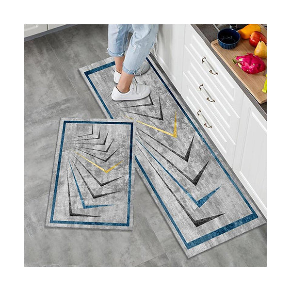 Mobileleb Bathroom Accessories Brand New / Model-1 2-piece Kitchen Non-slip Floor Mats Set Size 45x75Cm + 45×150Cm