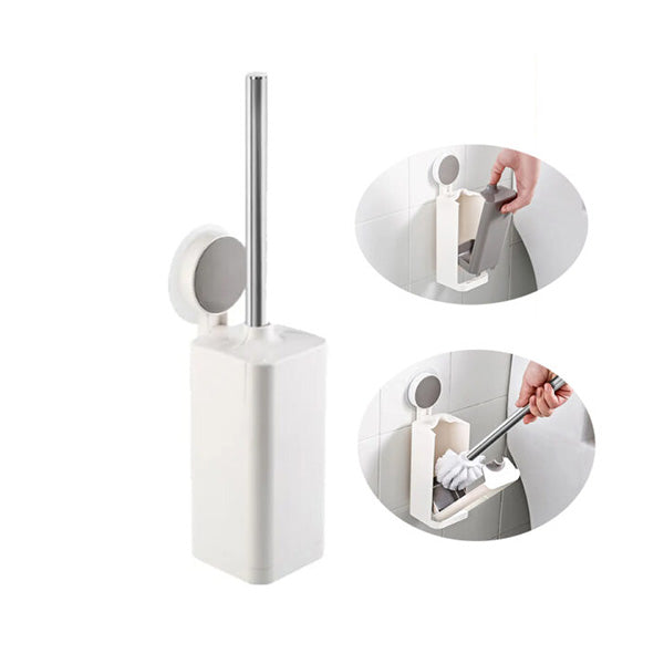 Mobileleb Bathroom Accessories White / Brand New J&S Home, Plastic Toilet Brush Set with Holder, JS185018 - 98770