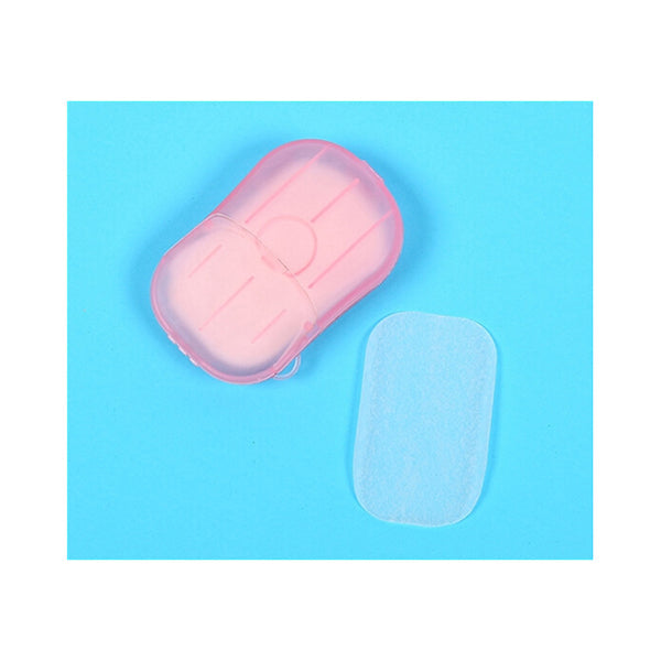 Mobileleb Bathroom Accessories Portable Hand Soap, Travel Disposable Soap Sheet Mini Box Soap Sheet - 14513