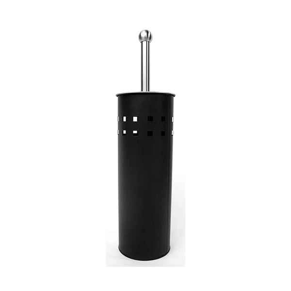 Mobileleb Bathroom Accessories Black / Brand New Stainless Steel Toilet Brush with Cylindrical Container Holder - 12018