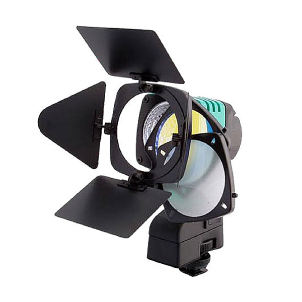 Mobileleb Camera & Optic Accessories Black / Brand New Luxmen On-Camera Photo Video Light 100 Watt Barndoor Head Light - S935F