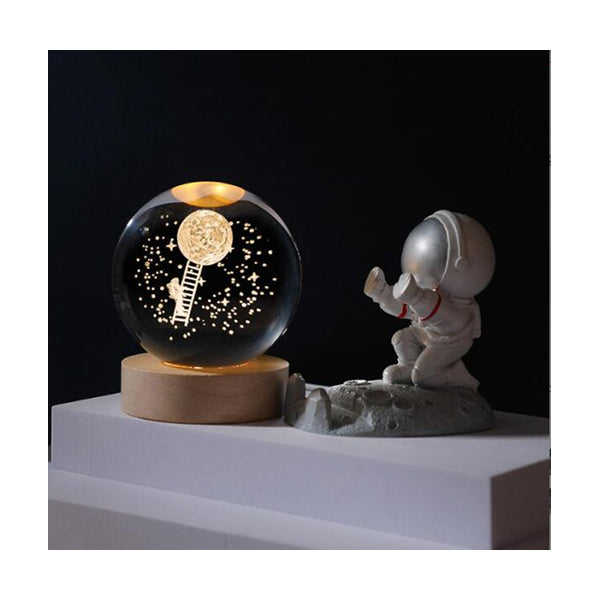 LED Night Lamp Base, Wooden Lights Display Powered Base Stand For Ball