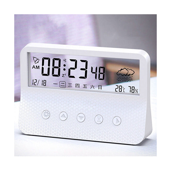 Mobileleb Decor White / Brand New Creative Multifunctional Perspective Screen Alarm Clock SZ-805 - 10097
