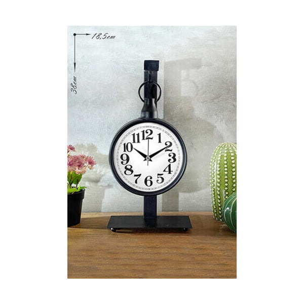 Mobileleb Decor Black / Brand New Decorative Metal Desk Clock, Home Accessories, Homestyle - 15569