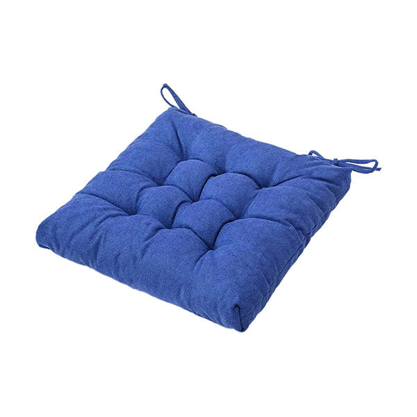 Mobileleb Decor Dark Blue / Brand New Faux Linen Chair Cushions 40*40 Cm Pillow With Soft Laces SP088 - 10268