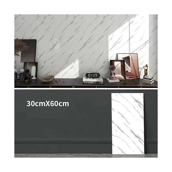 Mobileleb Decor Brand New High Gloss Marble Effect PVC Wall Sticker Self Adhesive, Size: 30*60Cm - WS-CLS-048-1