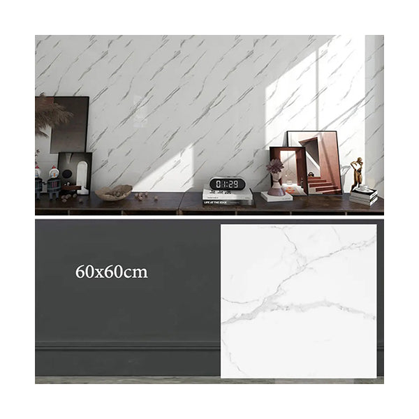 Mobileleb Decor Brand New High Gloss Marble Effect PVC Wall Sticker Self Adhesive, Size: 60*60Cm - WS-CLS-048-2