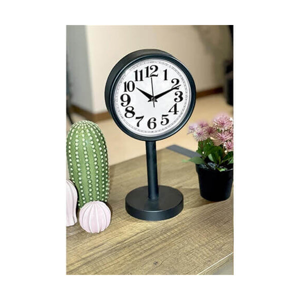 Mobileleb Decor Black / Brand New Metal Table Clock, Home Accessories, Homestyle, Modern Clock, Stylish - 15571