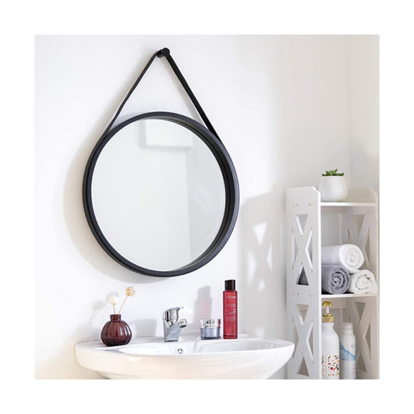 Mobileleb Decor Black / Brand New Round Hanging Decorative Vanity Mirror HB-57 - 40cm - 98670