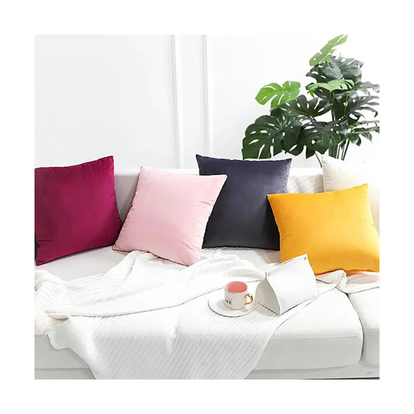 Mobileleb Decor Velvet Pillow Decorative Square Soft Solid Cushion SB032 - 10262