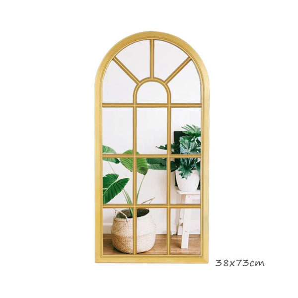 Mobileleb Decor Vintage Bronze / Brand New Vintage Decorative Arched Window Wall Mirror HB-73 - 98674