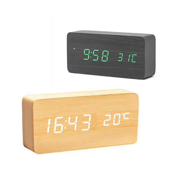 Mobileleb Decor Wooden Digital Clock CJ5519 - 10100
