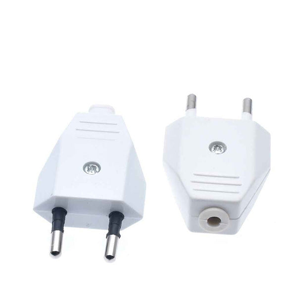 Mobileleb Electronics Accessories White / Brand New Plug 4mm AC Male 2.5 Amp 220 Volt Screw Assembly Rewireable Socket - P217