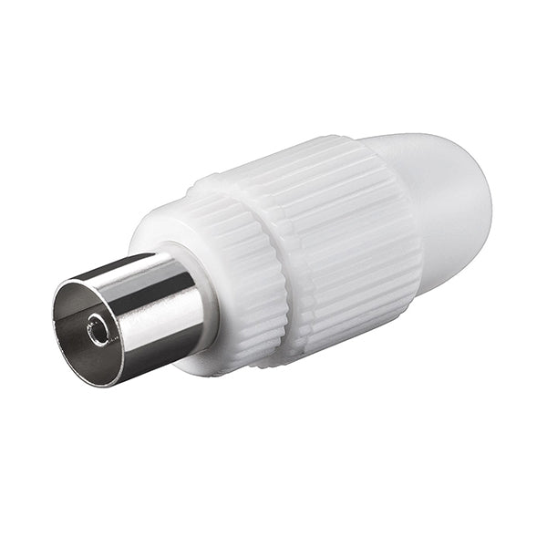 Mobileleb Electronics Accessories White / Brand New Plug TV Coaxial Socket Female to Male Connector 9.5mm - P225