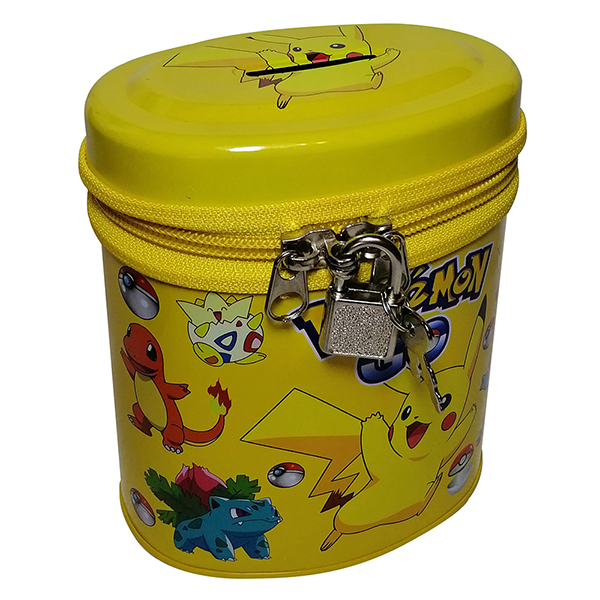Mobileleb Filing & Organization Yellow / Brand New Cylindrical Money Box - Pokemon-CIRC