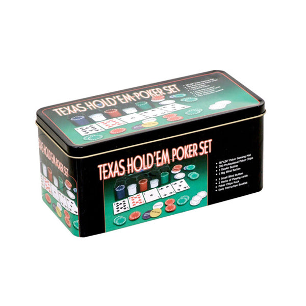 Mobileleb Games Green / Brand New Cool Gift, Texas Holdem 200Pcs Poker Set -  79461