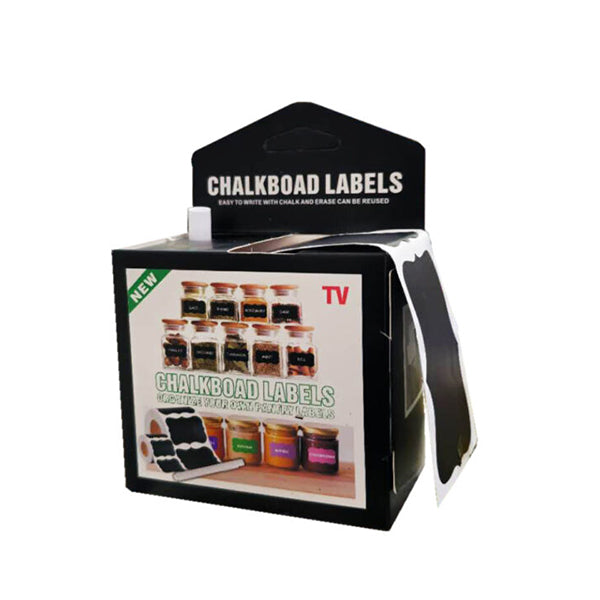 Mobileleb General Office Supplies Black / Brand New Chalkboard Label Stickers with 1 Chalk Marker Pen - 99050