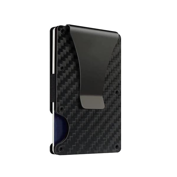 Mobileleb Handbags & Wallets & Cases Black / Brand New Carbon Fiber Credit Card Holder with Metal Money Clip
