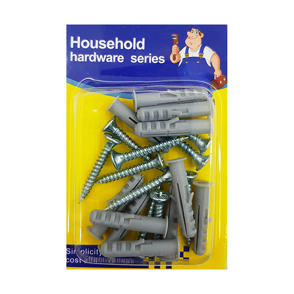 Mobileleb Hardware Accessories Silver / Brand New 2 Pcs/ Trim Head Screws, With Plastic 3 X 30 Mm - Dh010