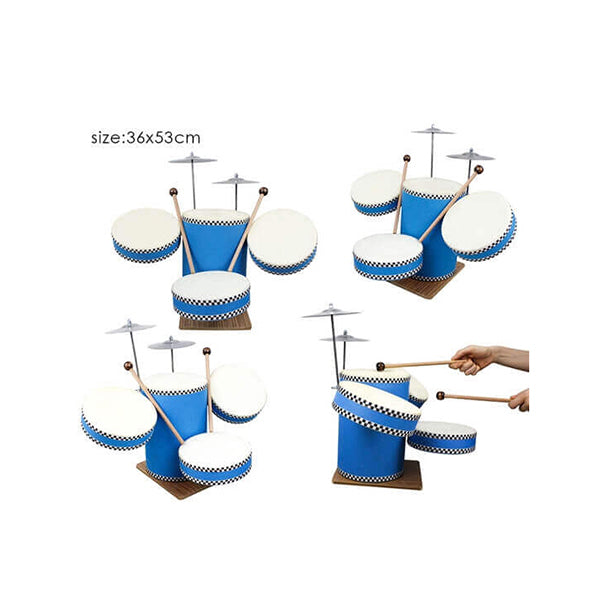 Mobileleb Hobbies & Creative Arts Blue / Brand New Wooden Drums Set, kids Toy, Music Instruments, Set Of 4 Drums - 15292, Available in Different Colors