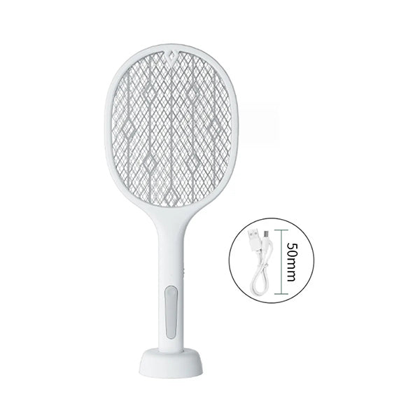 Mobileleb Household Supplies White / Brand New 2-in-1 USB Rechargeable Handheld Home Electric Fly Mosquito Swatter Trap 230608 - 11155