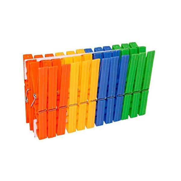 Mobileleb Household Supplies Rainbow / Brand New Plastic Clothespins, 24-Pack - 97576
