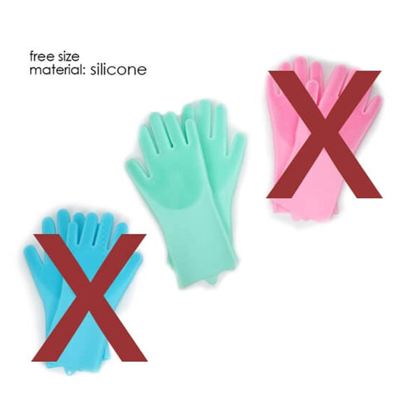 Mobileleb Household Supplies Green / Brand New Silicone Washing Gloves - 14541