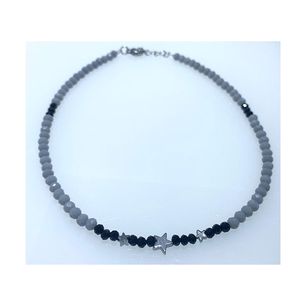 Mobileleb Jewelry Grey / Brand New Crystal Round Beads Choker Necklace for Women - CrypGQgtE