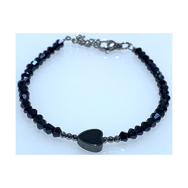 Mobileleb Jewelry Black / Brand New Sparkley Crystal Bracelet with Stainless Steel for Women - SpavBOSTt
