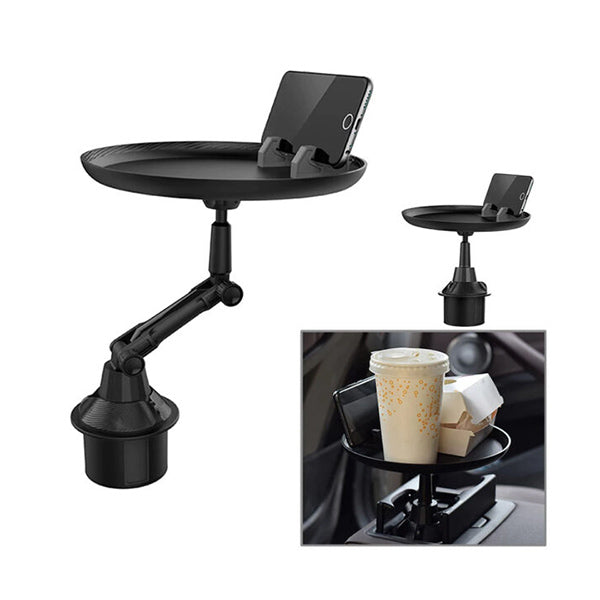 Mobileleb Kitchen & Dining Black / Brand New Cup Holder Tray for Car – Adjustable Car Tray Table
