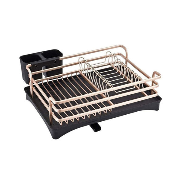 Mobileleb Kitchen & Dining Rose Gold / Brand New Dish Rack with Cutlery Holder - 97938