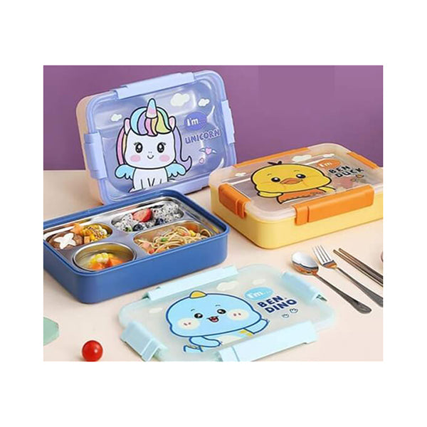 Mobileleb Kitchen & Dining Brand New Lunch Box Storage Container Portable with Fork and Spoon - Duck - 15767