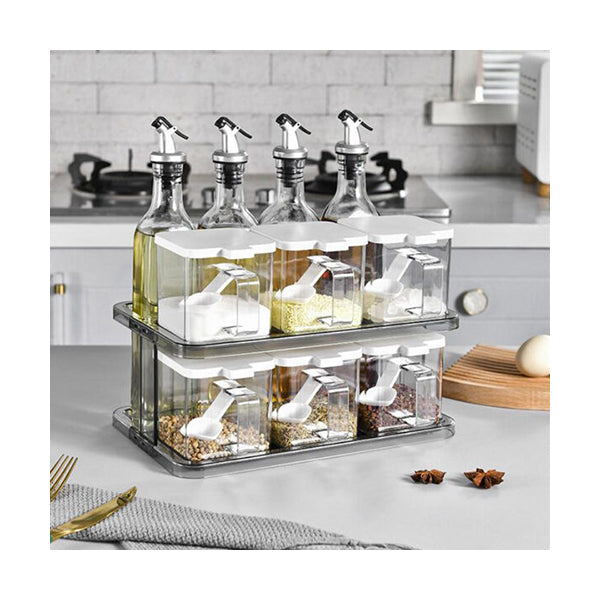 Mobileleb Kitchen & Dining Silver / Brand New Oil Salt Sauce Vinegar Condiment Pots Storage - 97664