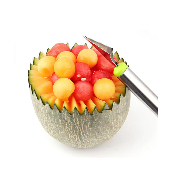 Mobileleb Kitchen & Dining Silver / Brand New Stainless Steel 2 In 1 Melon Baller - 88641