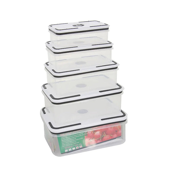 Mobileleb Kitchen & Dining Transparent / Brand New Storage Containers 5-Piece Set Rectangle with Sealed Lids - 10553